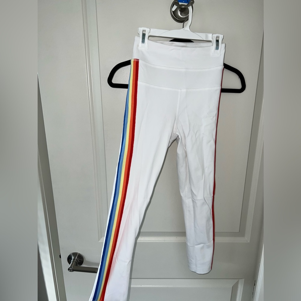 Spiritual gangster— Rainbow Stripe Compressive High Waist 7/8 Legging